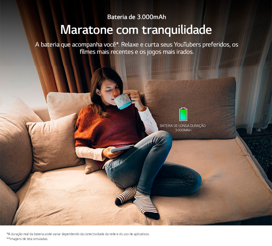 Smartphone LG K22+ 64GB 3GB RAM Tela 6.2